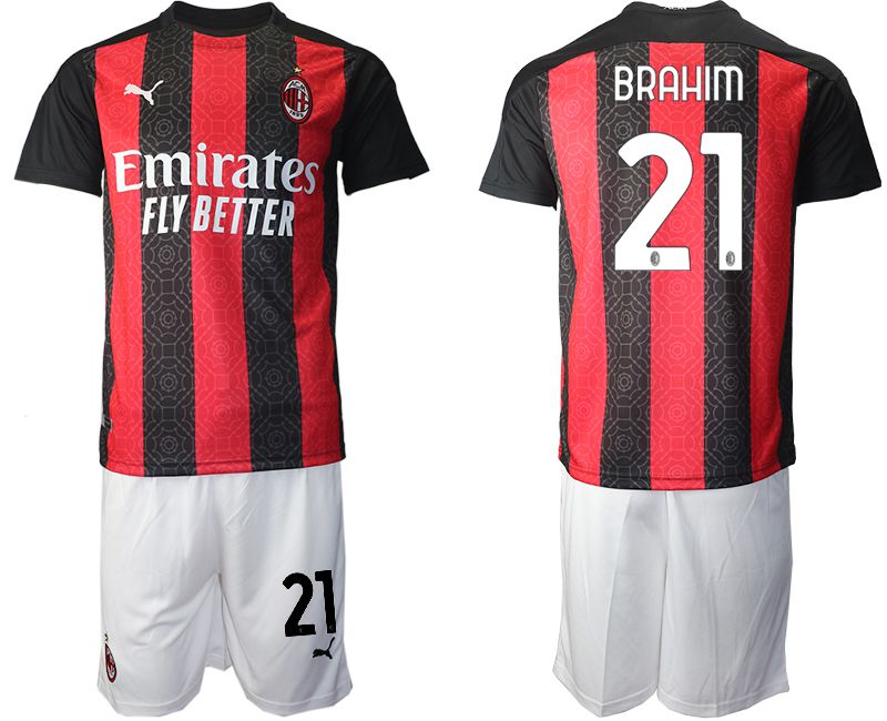 Men 2020-2021 club AC milan home #21 red Soccer Jerseys->ac milan jersey->Soccer Club Jersey